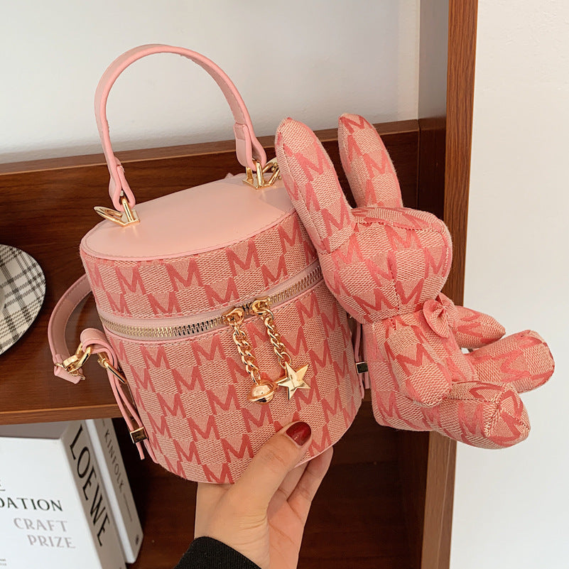 Women's Summer Fashion Portable Round Textured Fashionable Bags