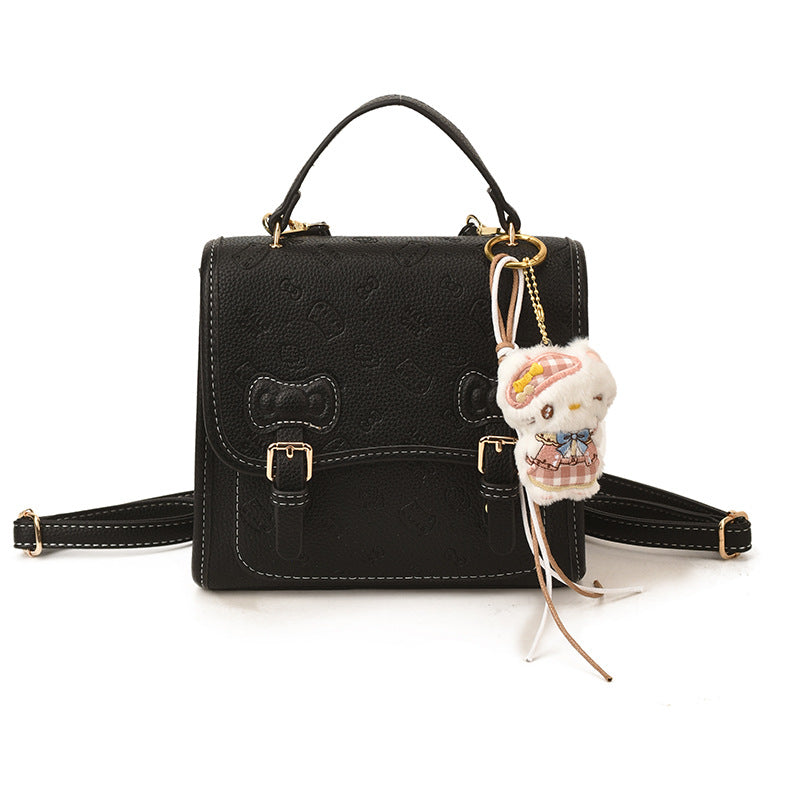 Women's Embossed Bow Korean High Sense Sweet Women's Backpack