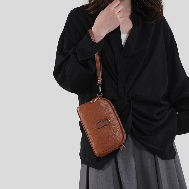 Women's Genuine Leather First Layer Cowhide Mobile Women's Messenger Bag
