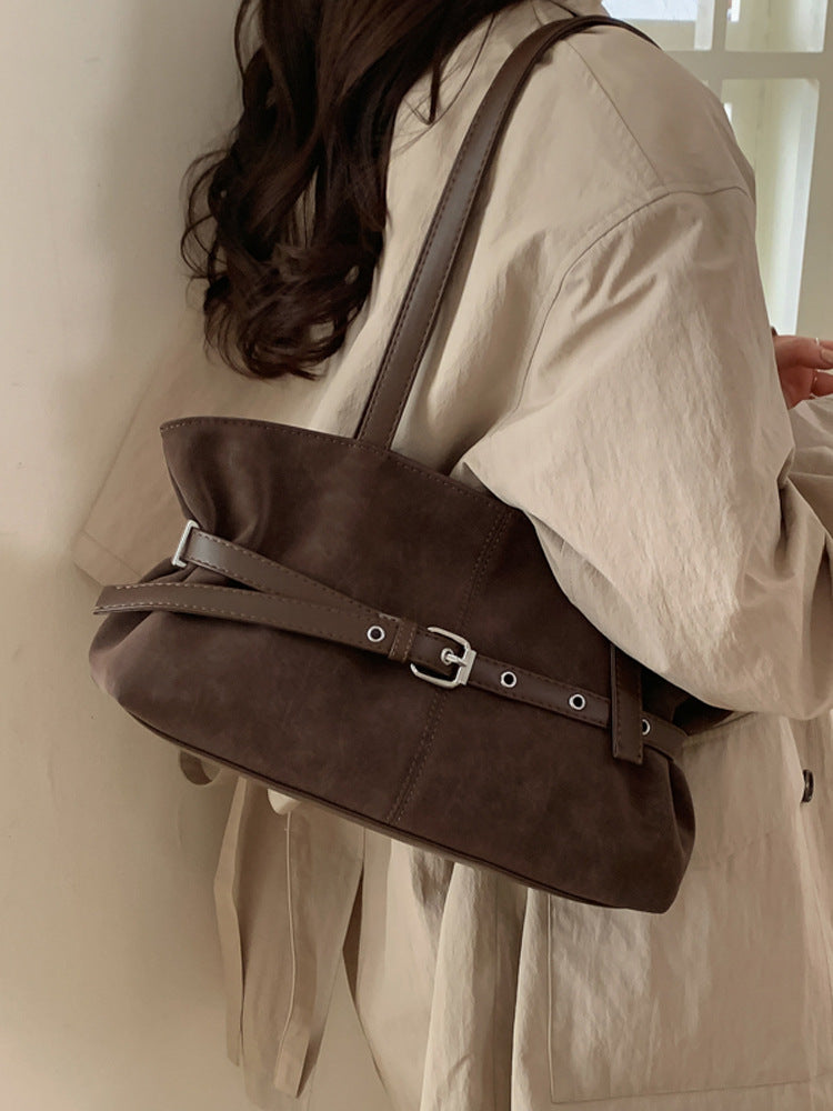 Women's Commute Winter Fashionable Large Capacity Pleated Women's Shoulder Bag