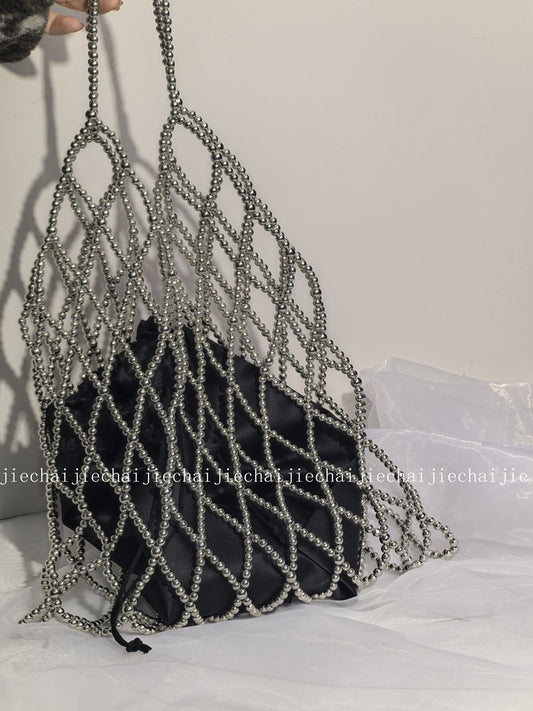 French Fairy Pearl Beaded Good-looking Gentle Niche Design Sweet Shoulder Bags