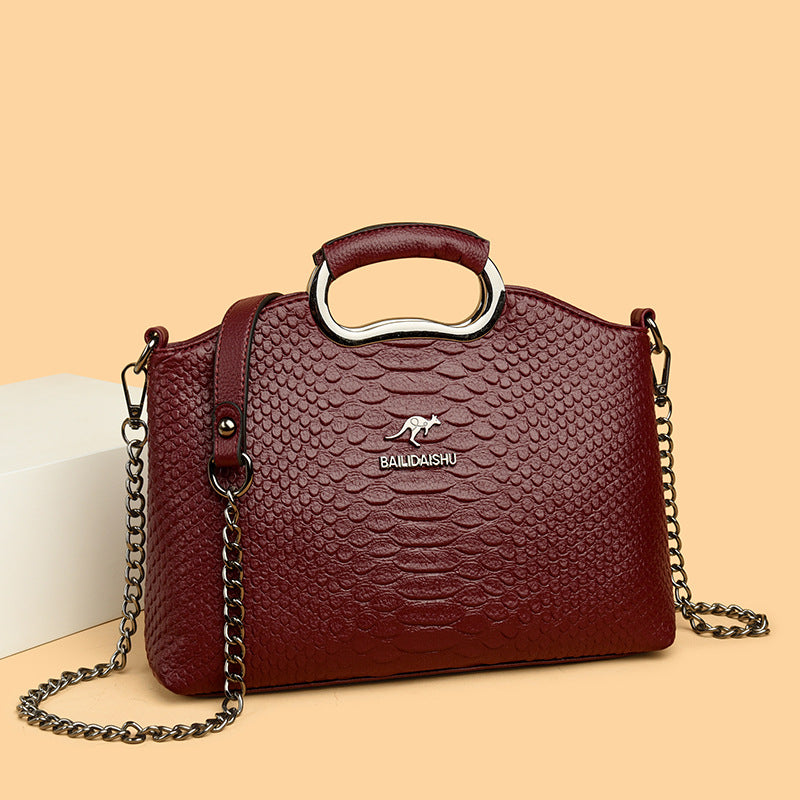 Women's Trendy Crocodile Pattern Large Capacity Women's Handbag