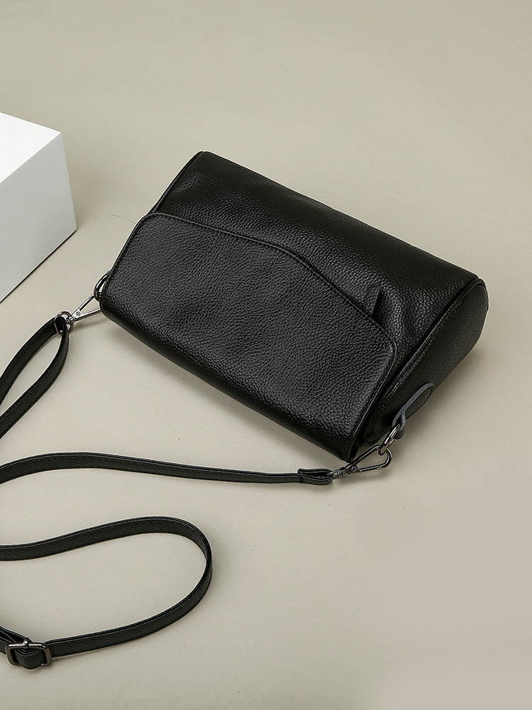 Women's Genuine Leather Fashion Large Capacity Toe Cap Layer Women's Messenger Bag