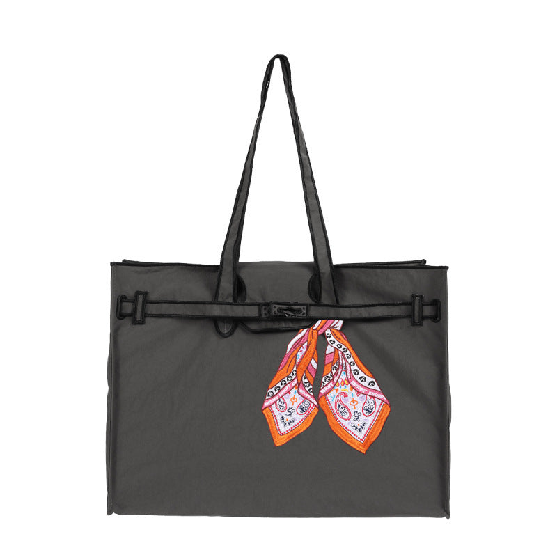 Women's Shopping Canvas Portable Embroidered For Tote Bag