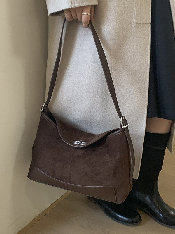 Korean Style Fashion Suede Graceful Commuter Women's Messenger Bag