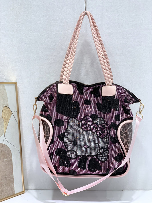 Women's Fashionable Rhinestone Large Capacity Trendy Tote Bag