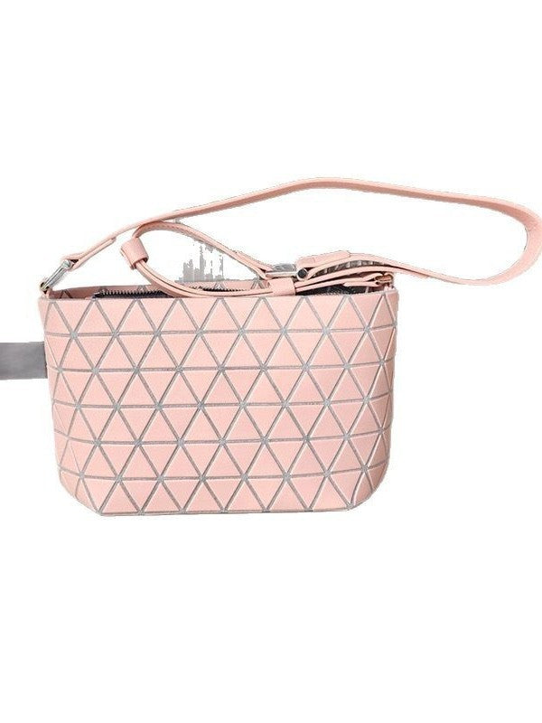 Women's Matte Geometric Diamond Quilted Stray Fashion Simple Wide Bags