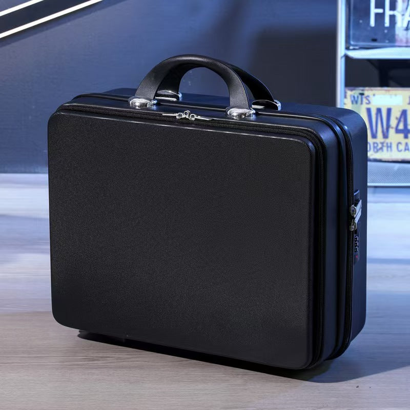 Women's & Men's Capital Business Front Open Cover Suitcase Inch Portable Password Cosmetic Case
