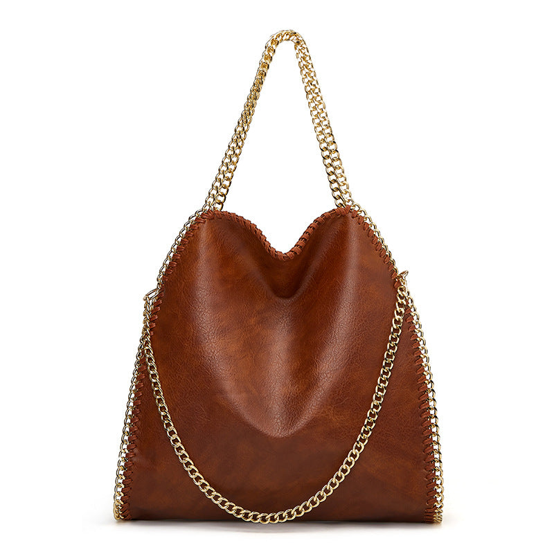 Women's Versatile Fashion Foldable Retro Simple Chain Women's Shoulder Bag