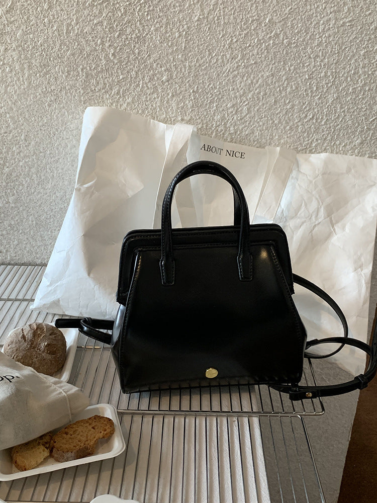 Women's Retro Clip Niche Black Trendy Women's Backpack