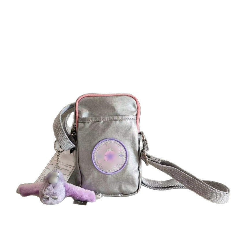 Women's & Men's Monkey Mobile Nylon Waterproof Fashion Lightweight Women's Messenger Bag