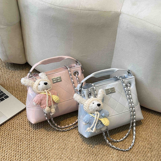 Women's High-grade Rhombus Chain Fashionable Fashion Commuter Bucket Bags