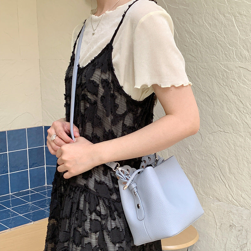 Niche High-grade Food Basket Fashion Woven Portable Shoulder Bags