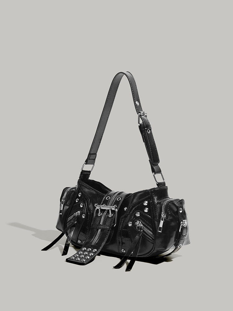 Women's Locomotive Punk Rivet Style Underarm Retro Bags