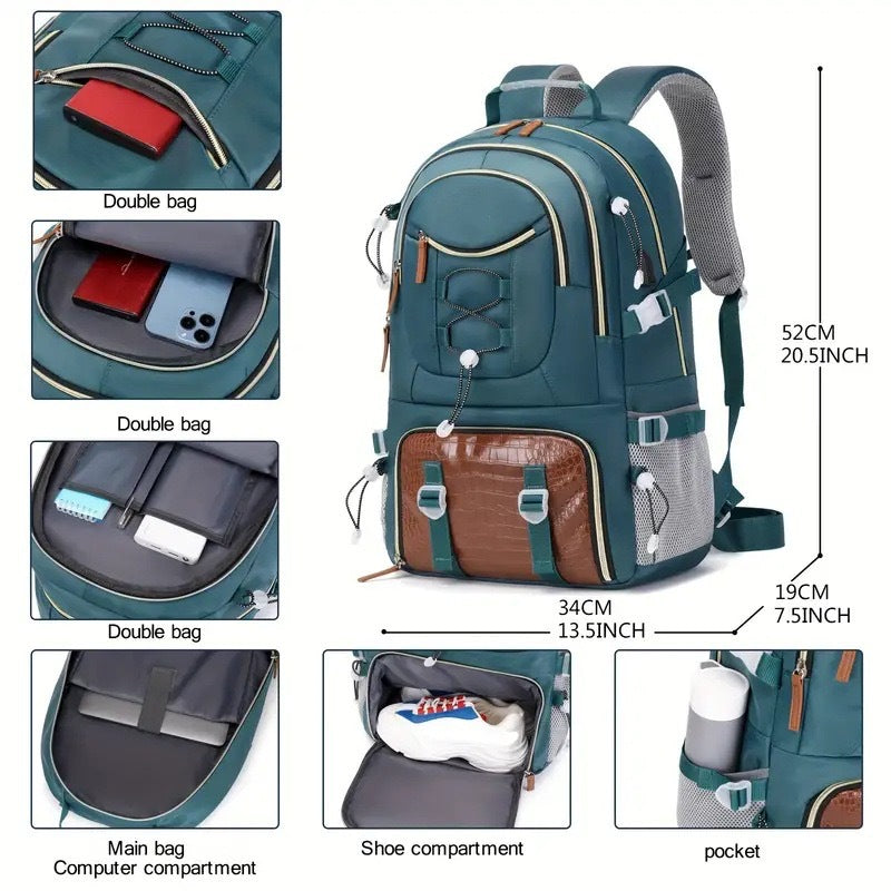 Good-looking Large Capacity High Sense Hiking Oxford Leisure Backpack