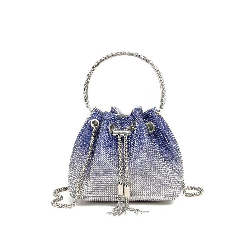 Retro Live Broadcast Rhinestone Hand Portable Women's Messenger Bag