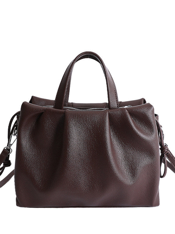 Women's Design Pleated Large Capacity Magnetic Korean Tote Bag