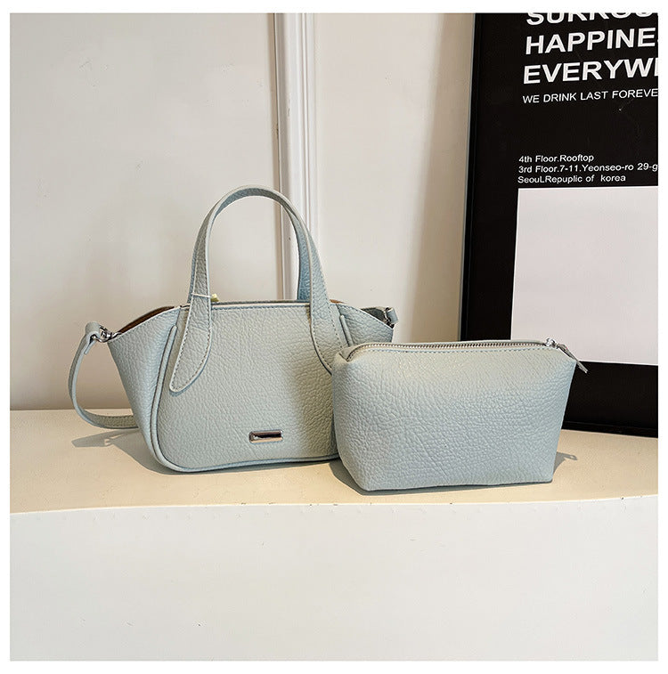 Women's Pattern Soft Leather High-grade Portable Vegetable Basket Bags