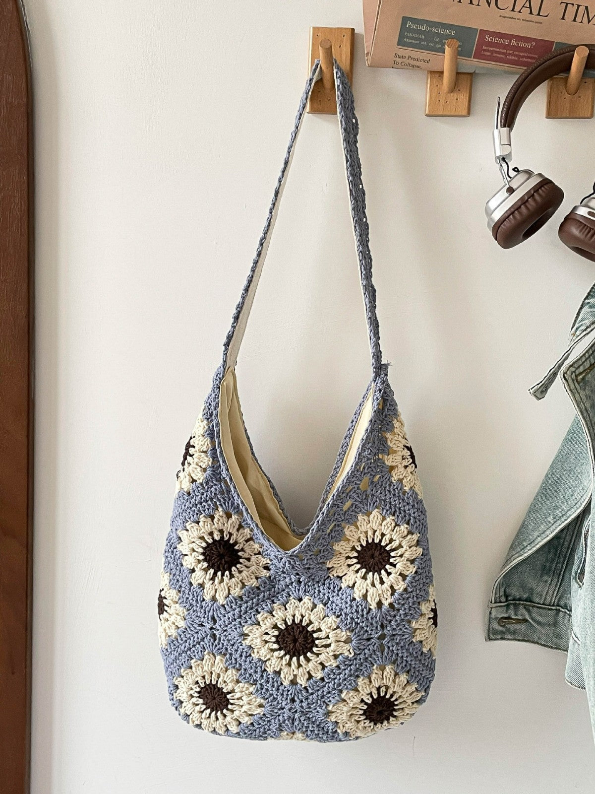 Women's Korean Niche Design Hollow Sunflower Large Capacity For Women's Shoulder Bag