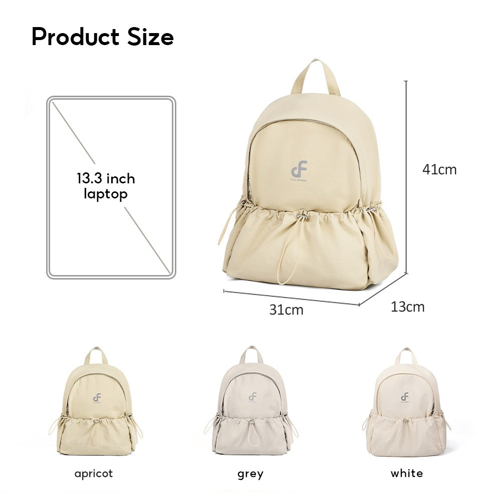 Korean Lightweight Nylon Female College Commuter Large Women's Backpack