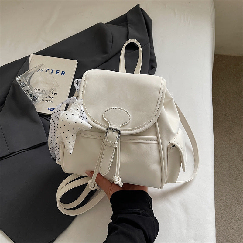 Women's Korean Style Flip Soft Surface Summer Simple Backpacks