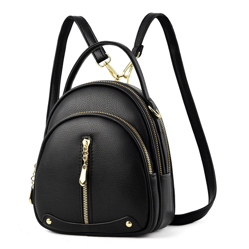 Women's Fashionable Korean Style Simple Generous Round Leisure Backpack