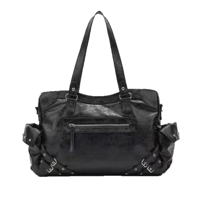 Beautiful Design Fashion Rivet Commuter Motorcycle Women's Shoulder Bag
