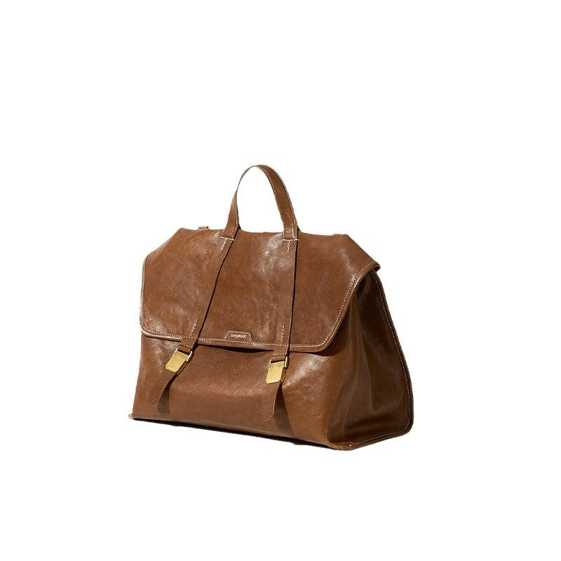 Series Genuine Leather Business Commute Large Tote Bag