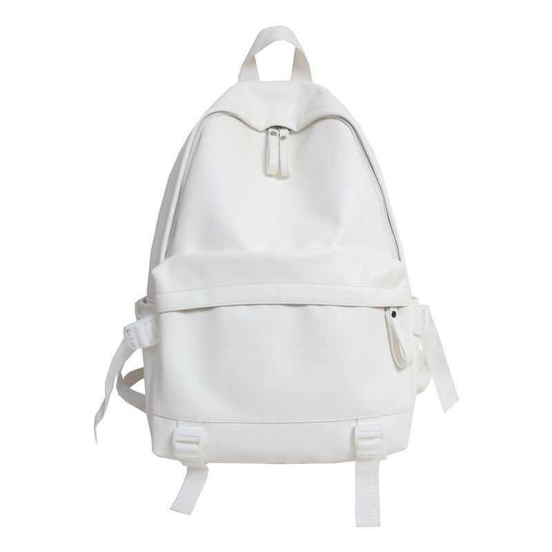 Men's Color Leather Female Versatile Large Capacity Backpacks