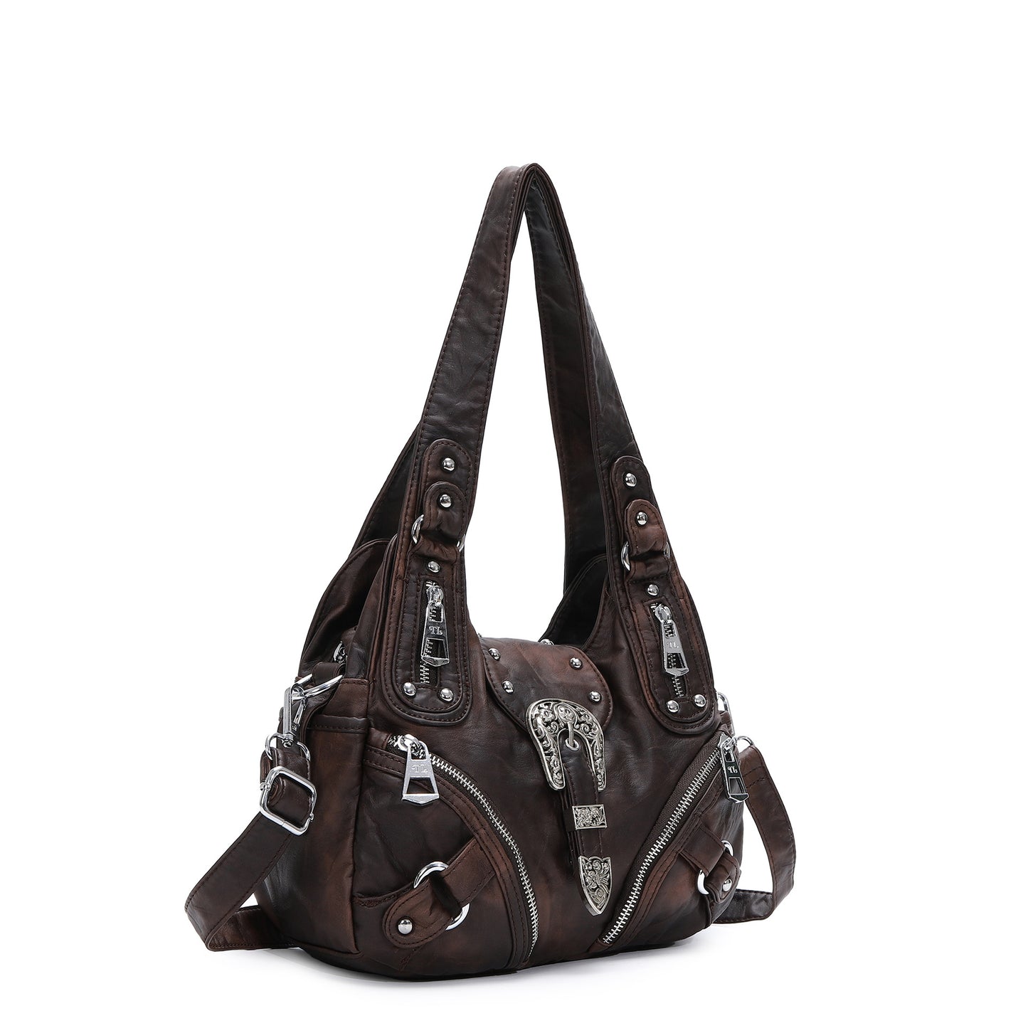 Women's Retro Fashion Personalized Stitching Leopard Print Tote Bag