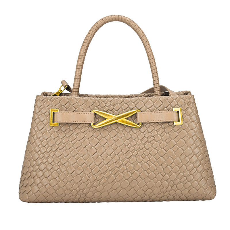 Women's Woven Fashion Horizontal Large Capacity Commuter Women's Handbag