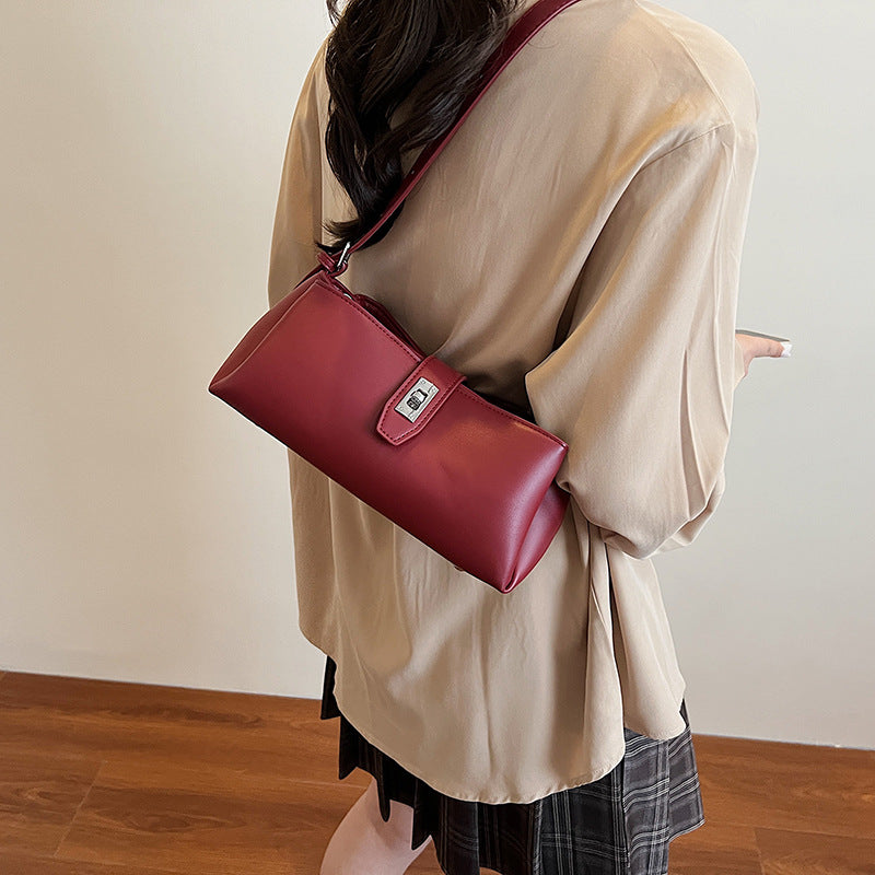 Simplicity Niche Female Summer Western Texture Leisure Underarm Bag