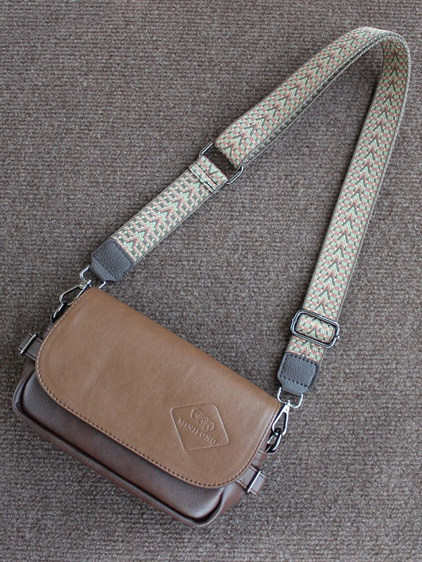 Men's Style Soft Leather Textured One Retro Bags