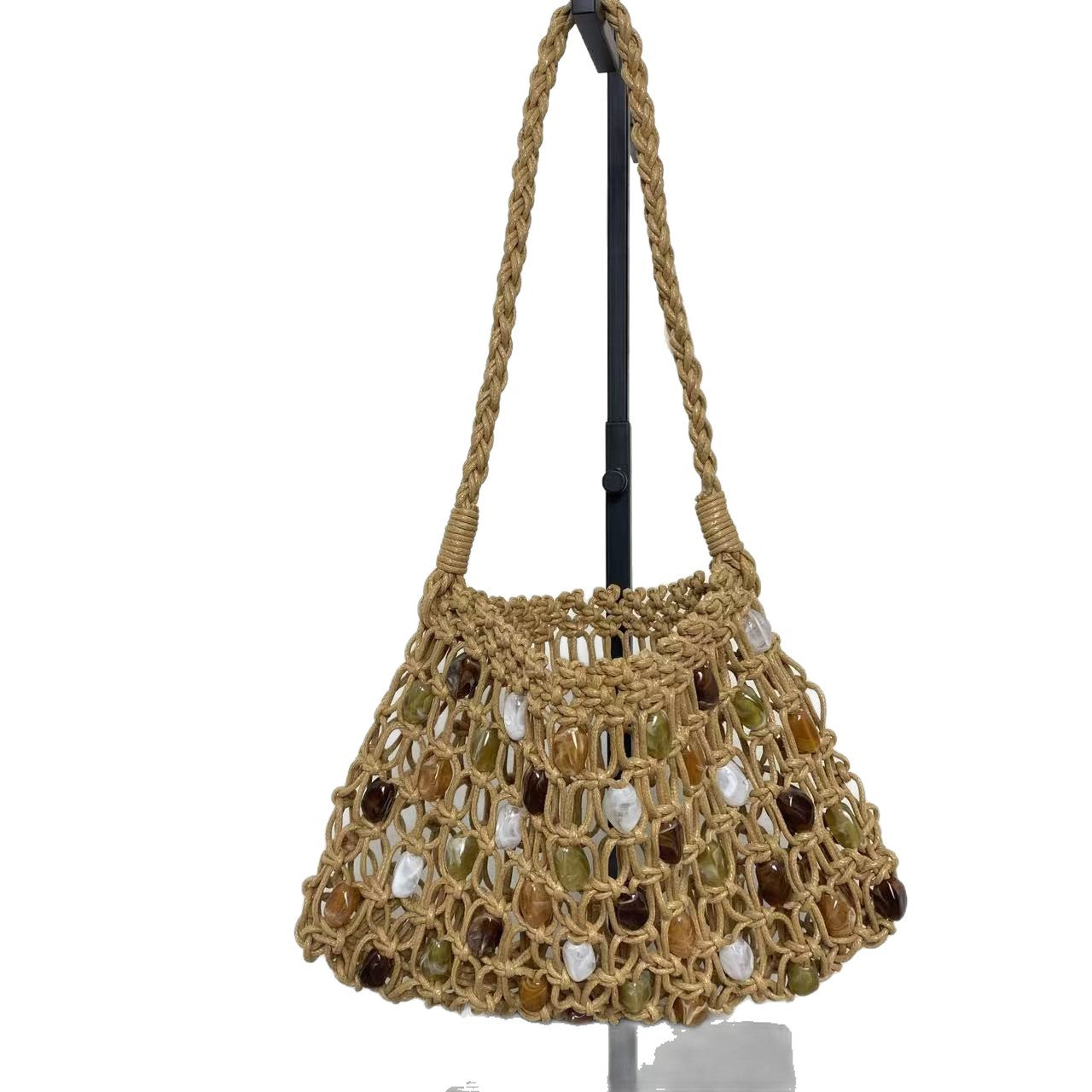 Women's Hand-woven Beads Summer Hollow Mesh Beach Women's Handbag