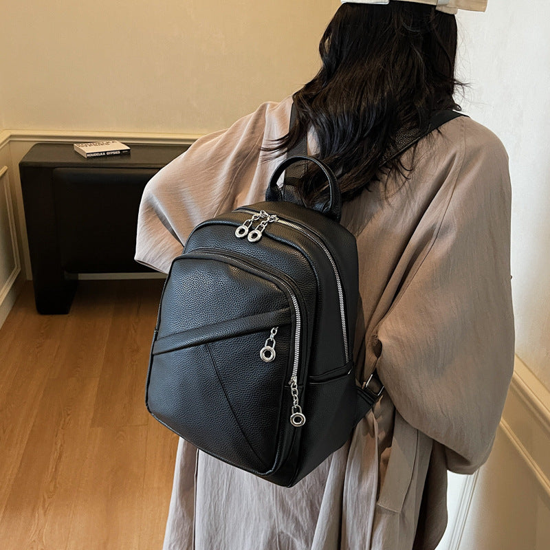 Versatile Women's Retro Fashion Commuter Textured Women's Backpack