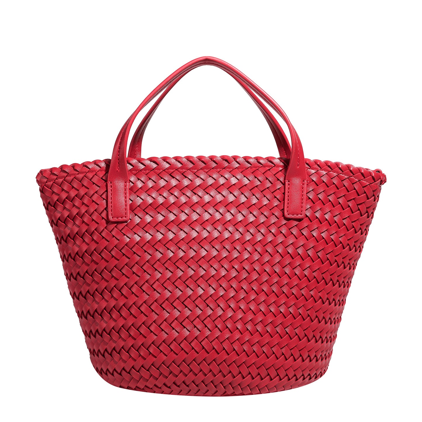 Classy Cowhide Hand-woven Large Capacity Leather Women's Handbag