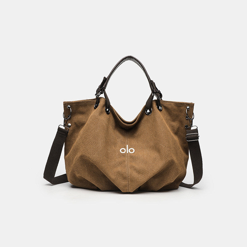 Trendy Large Capacity Totes Canvas Commuter Women's Shoulder Bag