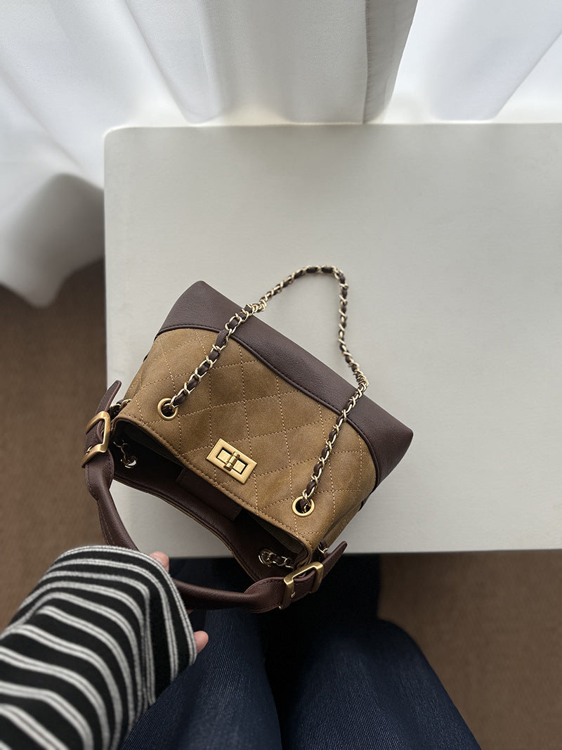 Classic Style Rhombus Chain Female Commuter Carrying Bags