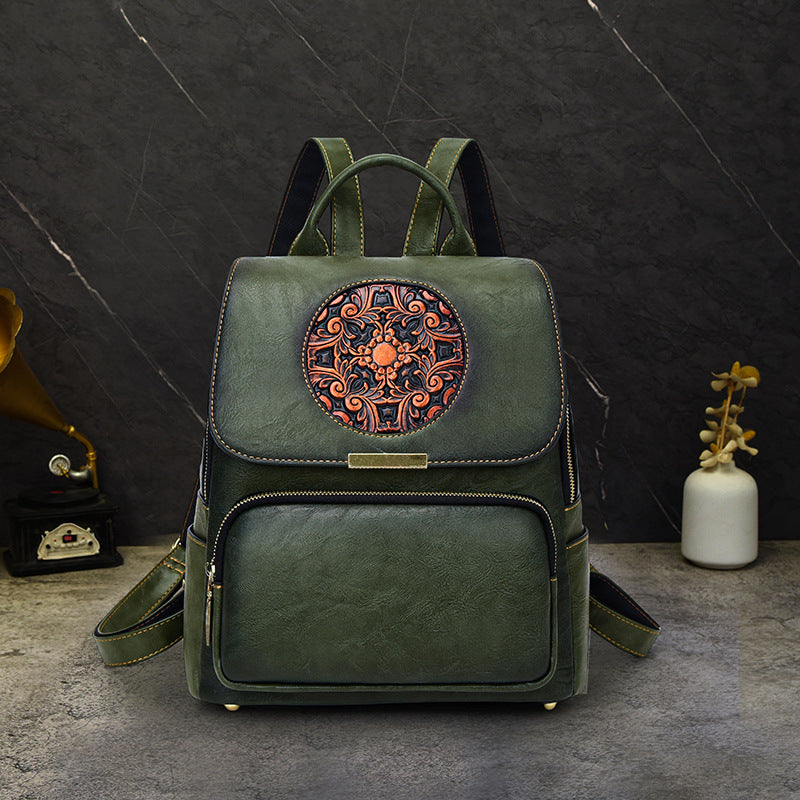 Women's Brushed Niche High-grade Light Luxury National Style Commuter Large Capacity Bags