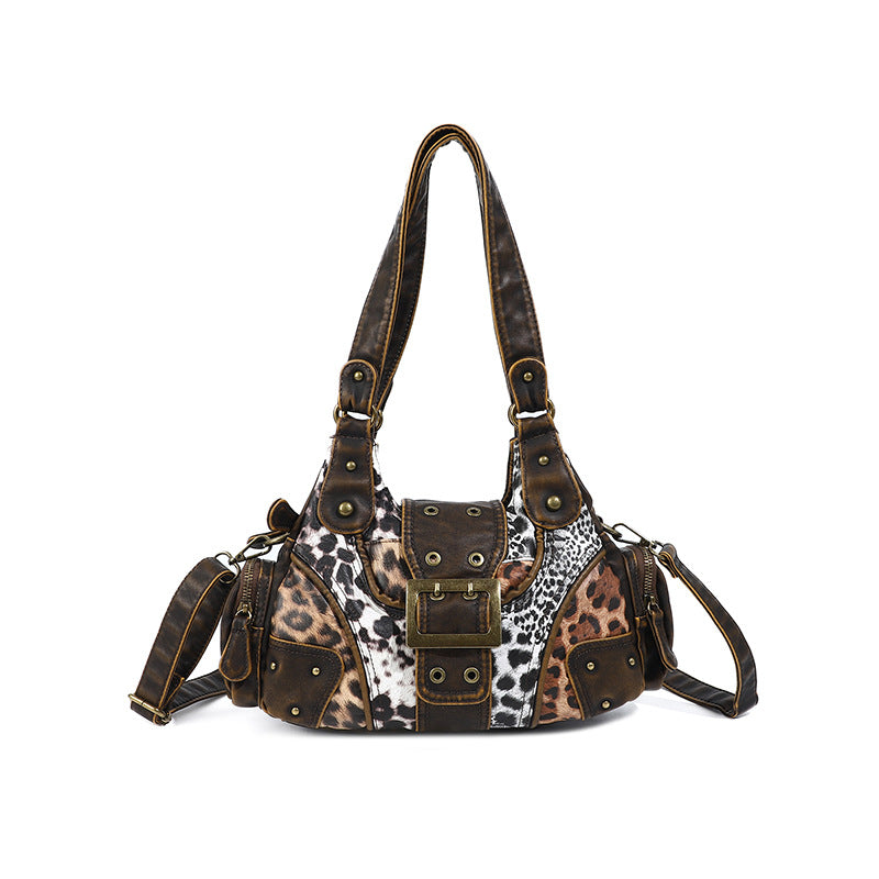 Popular Elegant Women's Washed Fashion Portable Shoulder Bags
