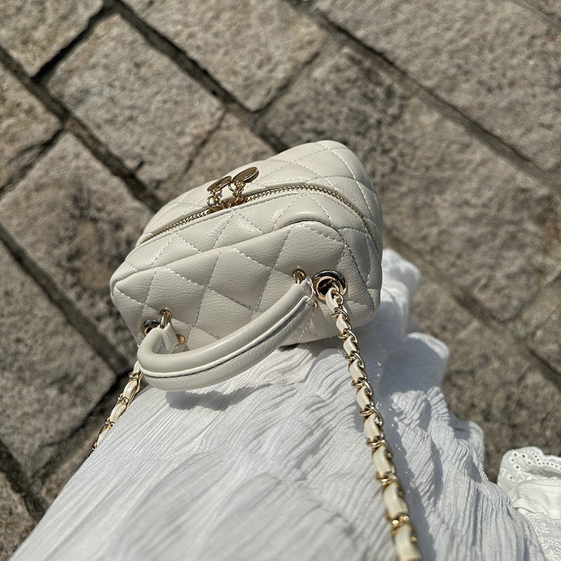 Classic Style High Sense Diamond Commuter Chain Box Bags