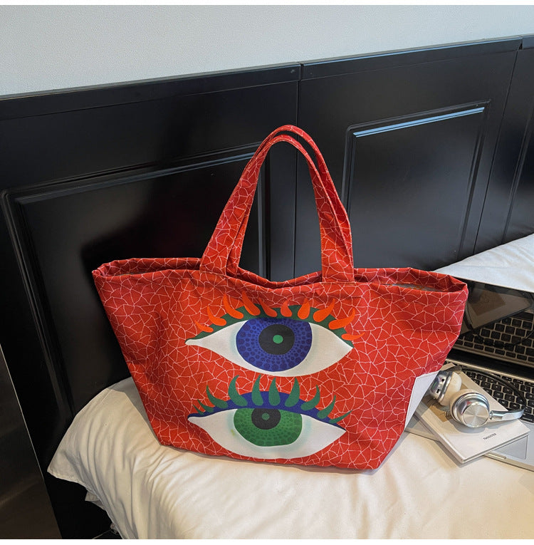Women's Large Capacity Ethnic Abstract Painting Embroidered Bags