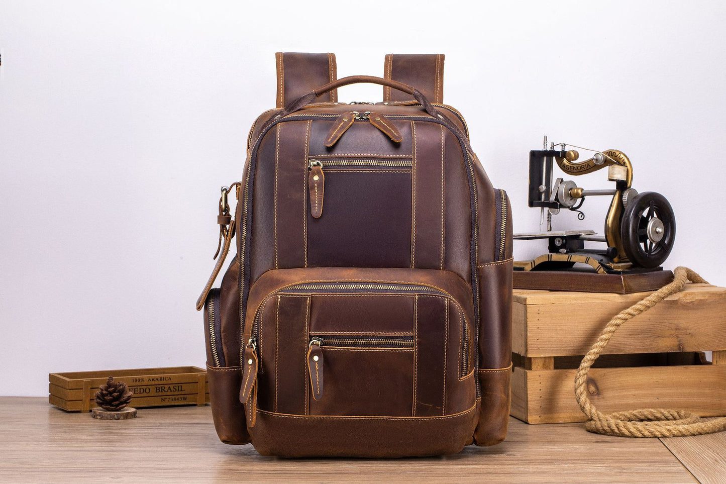 Men's Horse Leather First Layer Cowhide High-grade Commuter Bags