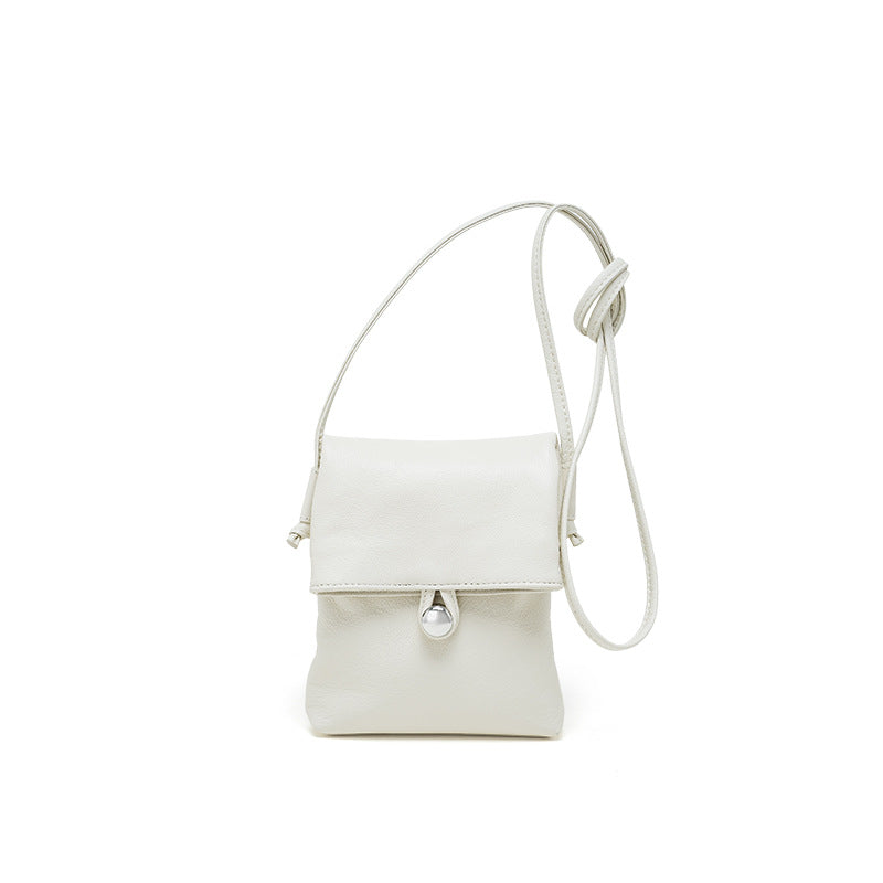 Women's Mini Fashion Vertical First Layer Cowhide Phone Bags