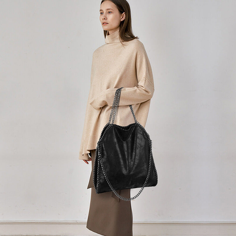 Large Capacity Foldable Chain Big Single Ladies Bags