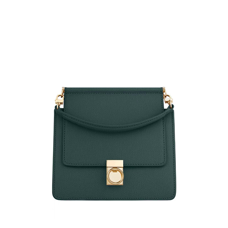 Pauline Gray Litchi Cowhide Princess Portable Women's Shoulder Bag