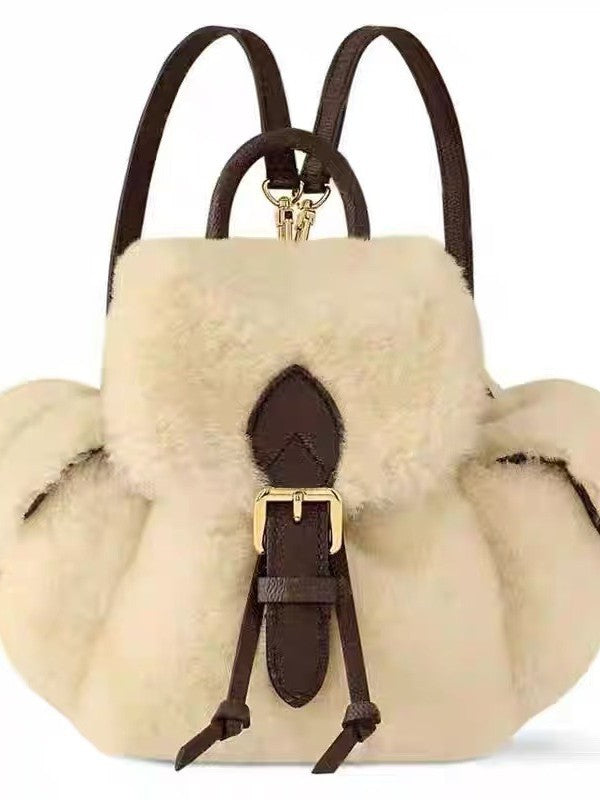 Women's Plush Cute Preppy Style Leisure Mini Women's Backpack