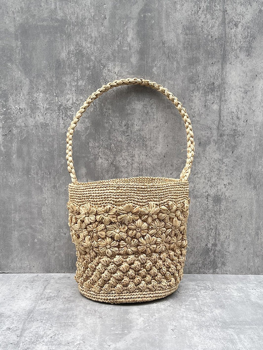 Women's Raffia Hand-woven Portable Western Style Holiday Shoulder Bags