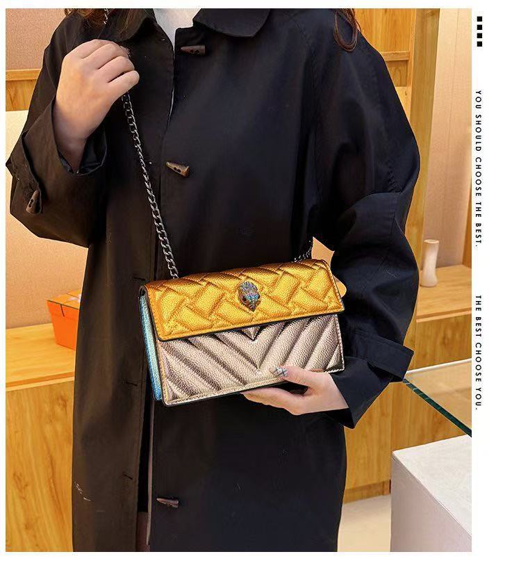 Women's Eagle Head Pouch Chain Contrast Color Bags