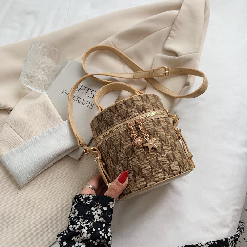 Women's Summer Fashion Portable Round Textured Fashionable Bags